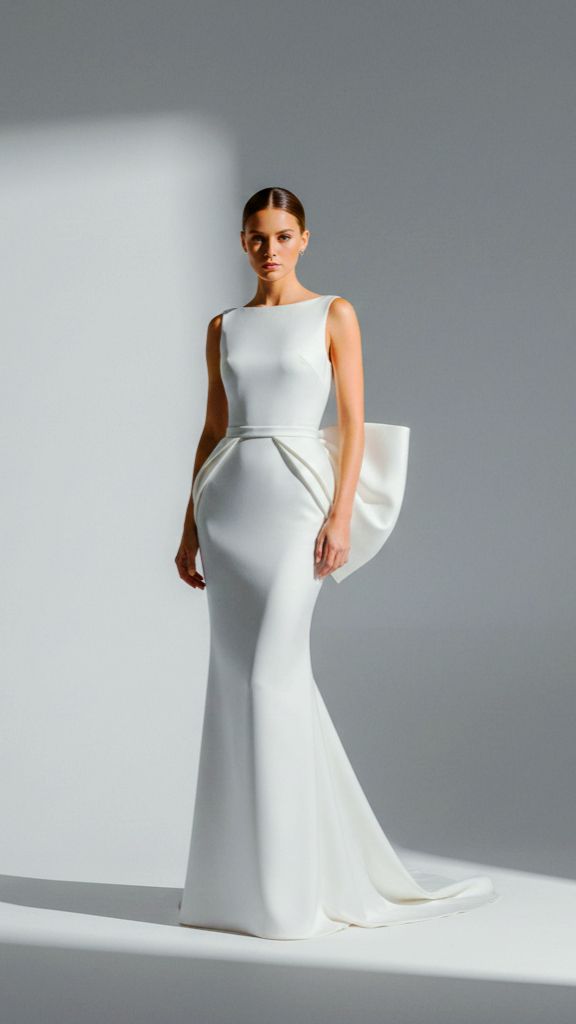 The Crepe Gown with Train