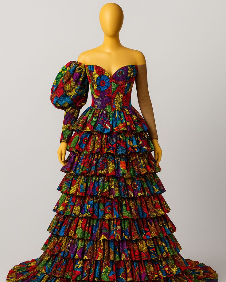 30 Latest Kampala Gown Styles for Ladies